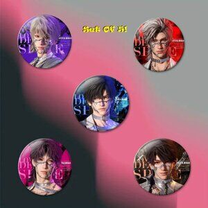 5 pk Love And Deepspace Pin Set Anime Cosplay Button Badge 1.25